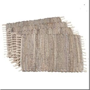Leather Woven Chindi Placemats (4)